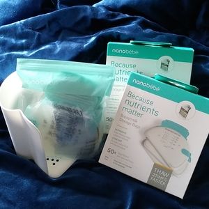 Nanobebe breastmilk bags and storage